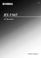 Yamaha RXV-665 - Owners Manual1